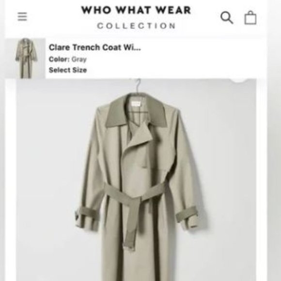 Who What Wear Clare Trench Coat - Picture 2 of 7